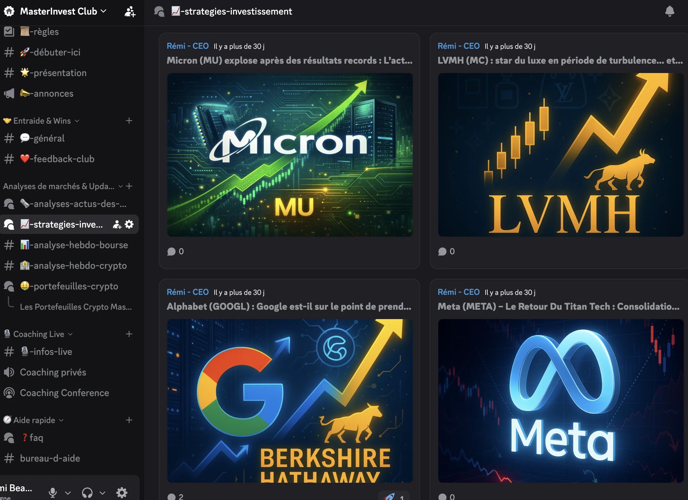 Analyses de marché Discord